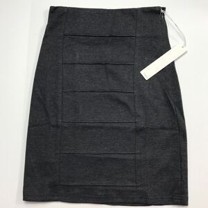 LIne + Dot Charcoal Gray Stretch Pencil Mini Skirt XS